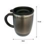 Imagem de Copo Térmico com Tampa a Vacum e Alça Caneca Inox 400ml