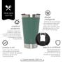 Imagem de Copo Termico Com Tampa Cerveja Chopp Inox Parede Dupla 500ml - Mimo Style