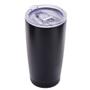 Imagem de Copo térmico de aço inox parede dupla com tampa preto 600ml - wolff
