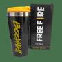 Imagem de Copo Termico em Inox Free Fire Booyah 450 Ml Preto Amarelo - Clube Comix