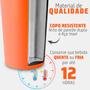 Imagem de Copo Termico Garrafa 890ml Com Tampa Alça E Canudo Flip Inox