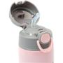 Imagem de Copo Térmico Garrafa Inox 400ml Com Canudo Silicone Infantil Rosa