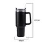 Imagem de Copo Térmico Grande 1200 Ml Canudo Parede Dupla Cor Preto