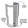 Imagem de Copo Térmico Inox com Tampa Onix 870ml