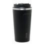 Imagem de Copo Térmico Inox Parede Dupla Com Termômetro Preto 500ml