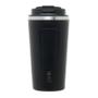 Imagem de Copo Térmico Inox Parede Dupla Com Termômetro Preto 500ml