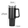 Imagem de Copo Térmico Inoxidável 900ml 1200ml Canudo Tampa Alça Bebidas Café Água