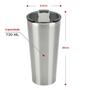 Imagem de Copo Térmico Interno Inox Grande 730ml com Abridor Inox