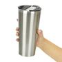 Imagem de Copo Térmico Interno Inox Grande 730Ml Com Abridor Inox