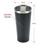 Imagem de Copo Térmico Interno Inox Grande 730ml com Abridor Preto