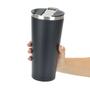 Imagem de Copo Térmico Interno Inox Grande 730ml com Abridor Preto