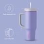 Imagem de Copo Térmico Owala de Aço Inoxidável - 1,2L (40oz) - Roxo Claro