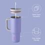 Imagem de Copo Térmico Owala de Aço Inoxidável - 1,2L (40oz) - Roxo Claro