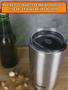 Imagem de Copo Térmico Parede Dupla Com Isolamento A Vácuo Em Aço Inox Com Tampa hermético cerveja gelada agua 580ml