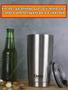 Imagem de Copo Térmico Parede Dupla Com Isolamento A Vácuo Em Aço Inox Com Tampa hermético cerveja gelada agua 580ml