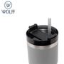Imagem de Copo Térmico Parede Dupla SlimTerm com Base Ergonômica e Canudo Cinza 590ml Wolff