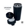 Imagem de Copo Térmico Preto Aço Inox com Filtro 380ml Tampa Click