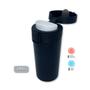 Imagem de Copo Térmico Preto Aço Inox com Filtro 380ml Tampa Click
