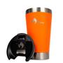 Imagem de Copo Térmico Quente e Frio com Tampa 473ml Laranja - Fox Stainless