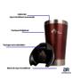 Copo termico quente e frio com tampa 473ml vinho - fox stainless Imagem de Copo termico quente e frio com tampa 473ml vinho - fox stainless