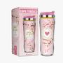 Imagem de Copo Térmico Rosa New Mãe Te Amo de Coração 450ml Presente Brasfoot