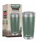 Copo Térmico Stone Verde Militar em Plástico/Inox 500ml - BrasFoot Imagem de Copo Térmico Stone Verde Militar em Plástico/Inox 500ml - BrasFoot