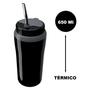 Imagem de Copo Térmico Terere Cuia Com Canudo Bomba Inox 650 Ml Preto - UNITERMI