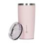 Imagem de Copo Térmico Termic Goldentec Inox 600ml Rosa Claro com tampa para bebidas quentes ou frias