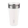 Imagem de Copo Térmico Tramontina Exata em Aço Inox Branco com Tampa 550 ml