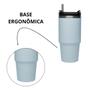 Imagem de Copo térmico Wolff Parede dupla Slimterm e canudo Azul 590ML