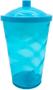 Imagem de Copo Twister 400ml - Cristal Azul com Topo - 1 unidade - Rizzo