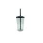 Imagem de Copo Twister Cristal Com Tampa Colorida 500Ml Preto Com 30Un