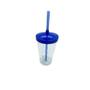 Imagem de Copo Twister Cristal Com Tampa Colorida 500Ml ul Escuro