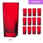 Imagem de Copo Vidro 320Ml (Suco, Água) Bali Kit Com 12 Vermelho