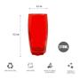 Imagem de Copo Vidro 370 ml Florence kit com 12 Vermelho