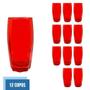 Imagem de Copo Vidro 370Ml Florence Glamour Kit Com 12 Vermelho