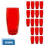 Imagem de Copo Vidro 370ml Florence Glamour kit com 18 Vermelho