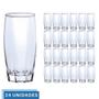 Copo Vidro 370ml Florence Glamour kit com 24 Transparente - CRISTAR Imagem de Copo Vidro 370ml Florence Glamour kit com 24 Transparente