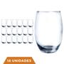 Imagem de Copo Vidro 450ml Redondo BELLAGIO Jogo com 18 Transparente