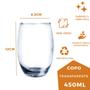 Imagem de Copo Vidro 450ml Redondo BELLAGIO Jogo com 6 Transparente