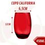 Imagem de Copo Vidro 450ml Redondo California Jogo com 8