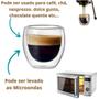Imagem de Copo Vidro Duplo Café Expresso Capuccino Chá 6 Peças 70ml