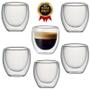 Imagem de Copo Vidro Duplo Café Expresso Capuccino Chá 6 Peças 70ml