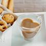 Imagem de Copo Xicara Coração Parede Dupla Café Chá Espresso Kit 2un