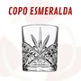 Imagem de Copos Baixo Esmeralda 330ml Luxo Doses Conhaque Uísque 2 Un