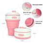 Imagem de Copos de Café Dobráveis de Silicone (12oz) com Tampa - Reutilizáveis e Portáteis