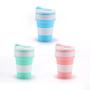 Imagem de Copos de Café Dobráveis de Silicone (12oz) com Tampa - Reutilizáveis e Portáteis