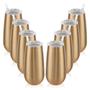 Imagem de Copos de Champanhe Isolados Lifecapido (6oz) - Pacote com 8 Unidades com Tampa e Canudo