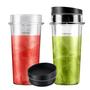 Imagem de Copos de Reposição para Blender Ninja - Pacote com 2 Unidades de 473ml com Tampas