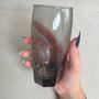 Imagem de Copos de Vidro - 6 Peças - 2 Cores - Cinza e Transparente 370ML